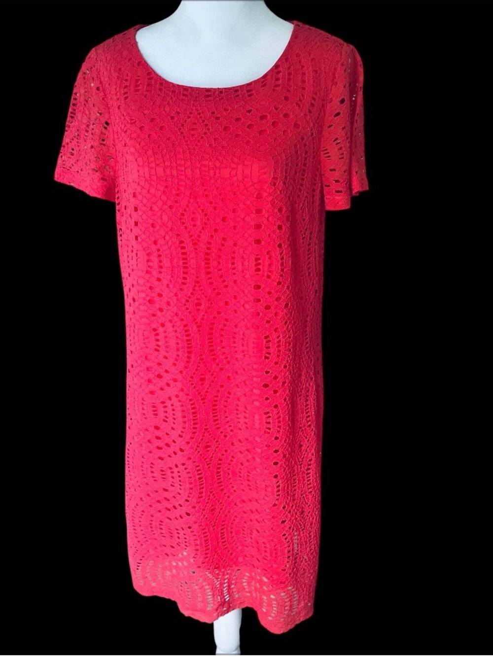 👗 NWOT J. Crew Coral Red Lace Lined Sheath Dress